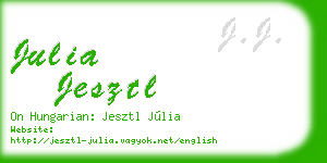 julia jesztl business card